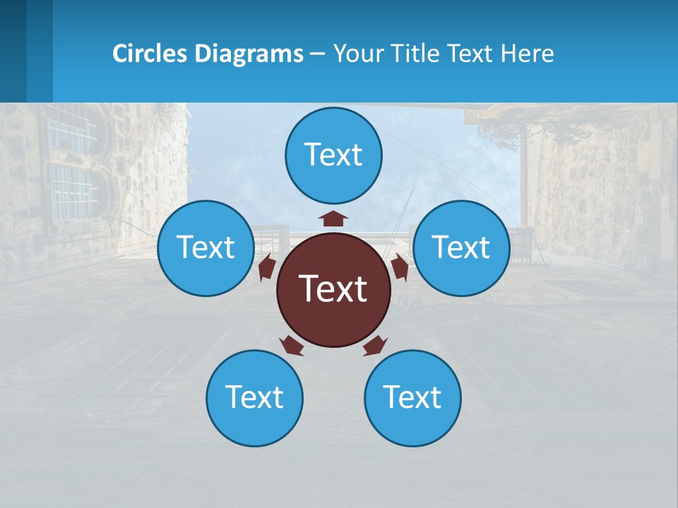 A Picture Of A Building With A Sky In The Background PowerPoint Template