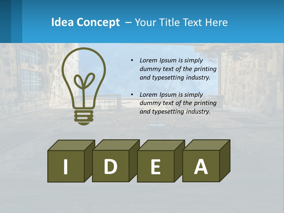 A Picture Of A Building With A Sky In The Background PowerPoint Template