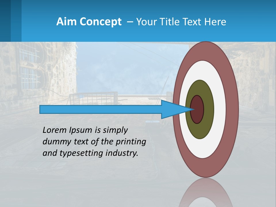 A Picture Of A Building With A Sky In The Background PowerPoint Template