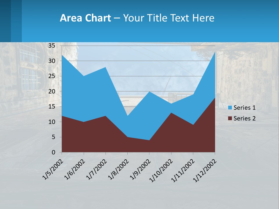 A Picture Of A Building With A Sky In The Background PowerPoint Template