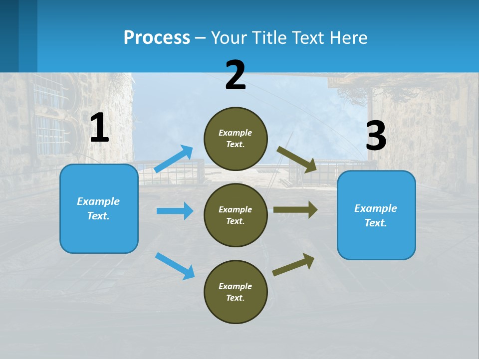 A Picture Of A Building With A Sky In The Background PowerPoint Template