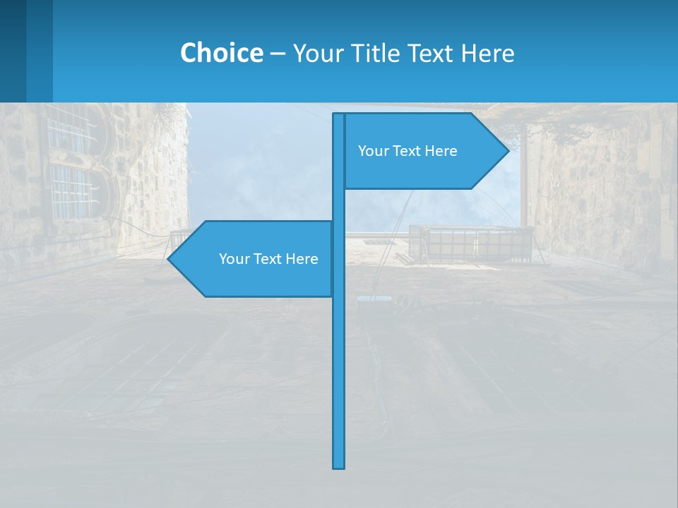 A Picture Of A Building With A Sky In The Background PowerPoint Template
