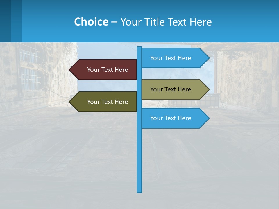 A Picture Of A Building With A Sky In The Background PowerPoint Template