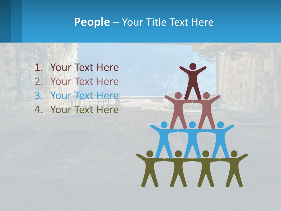 A Picture Of A Building With A Sky In The Background PowerPoint Template