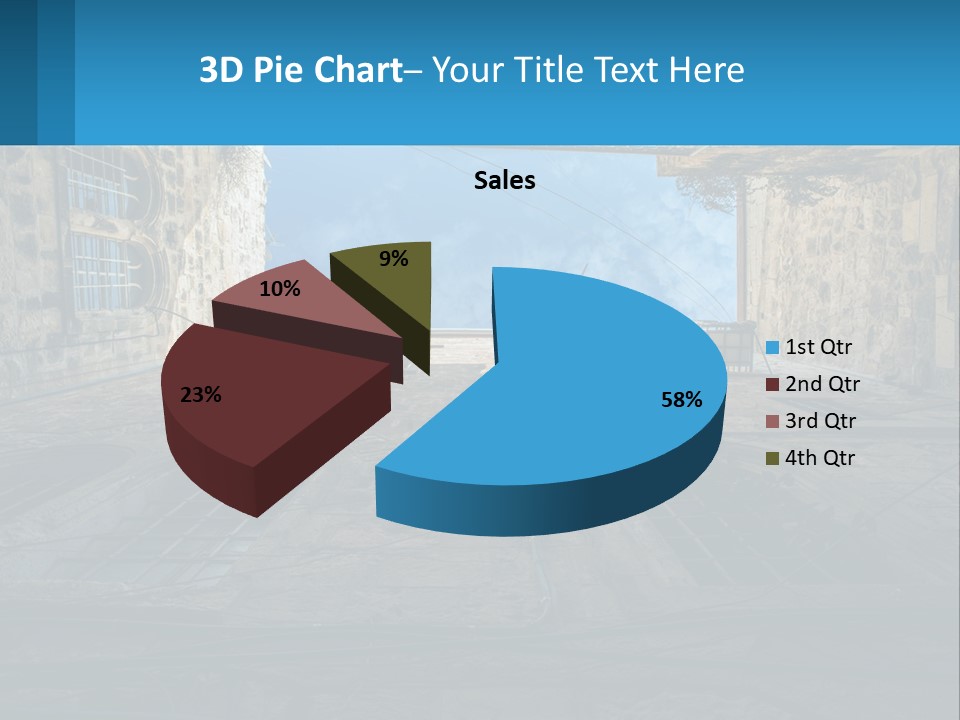 A Picture Of A Building With A Sky In The Background PowerPoint Template