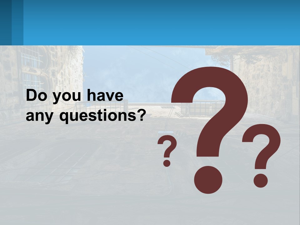 A Picture Of A Building With A Sky In The Background PowerPoint Template