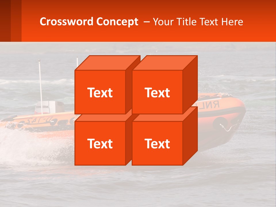 A Group Of People In An Inflatable Boat In The Water PowerPoint Template