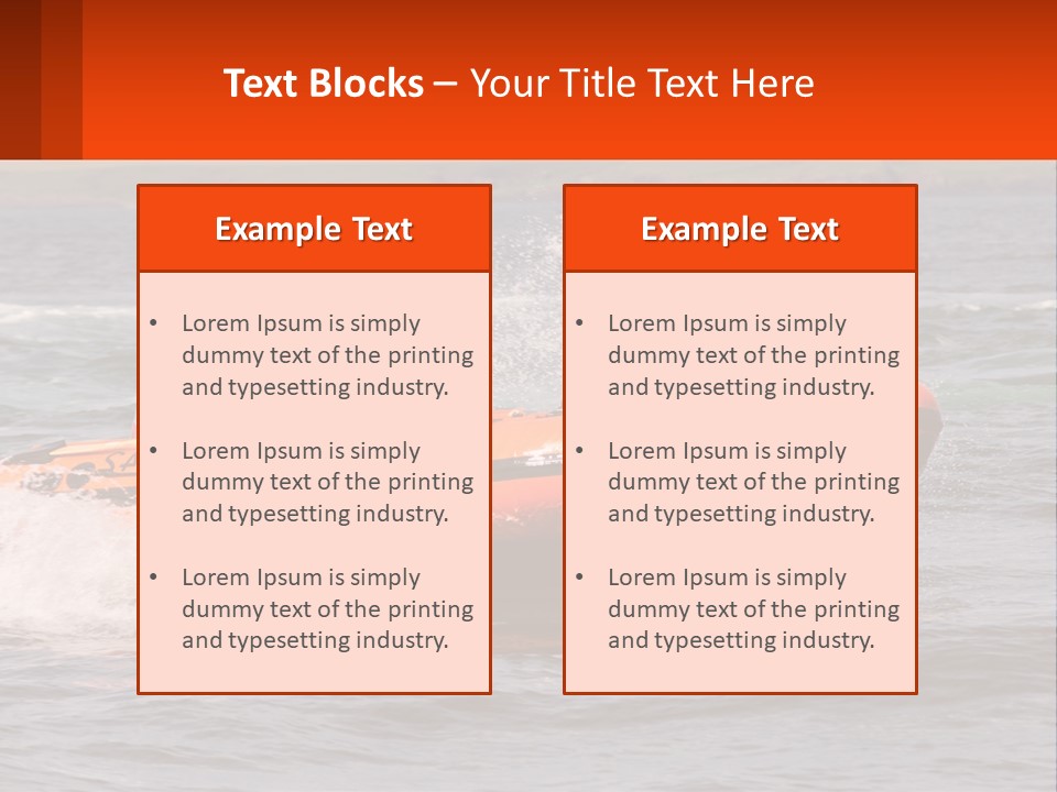 A Group Of People In An Inflatable Boat In The Water PowerPoint Template