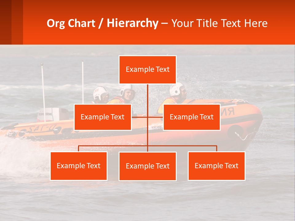 A Group Of People In An Inflatable Boat In The Water PowerPoint Template