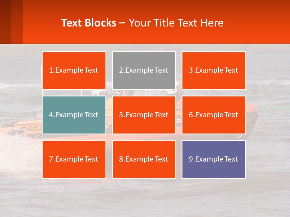 A Group Of People In An Inflatable Boat In The Water PowerPoint Template