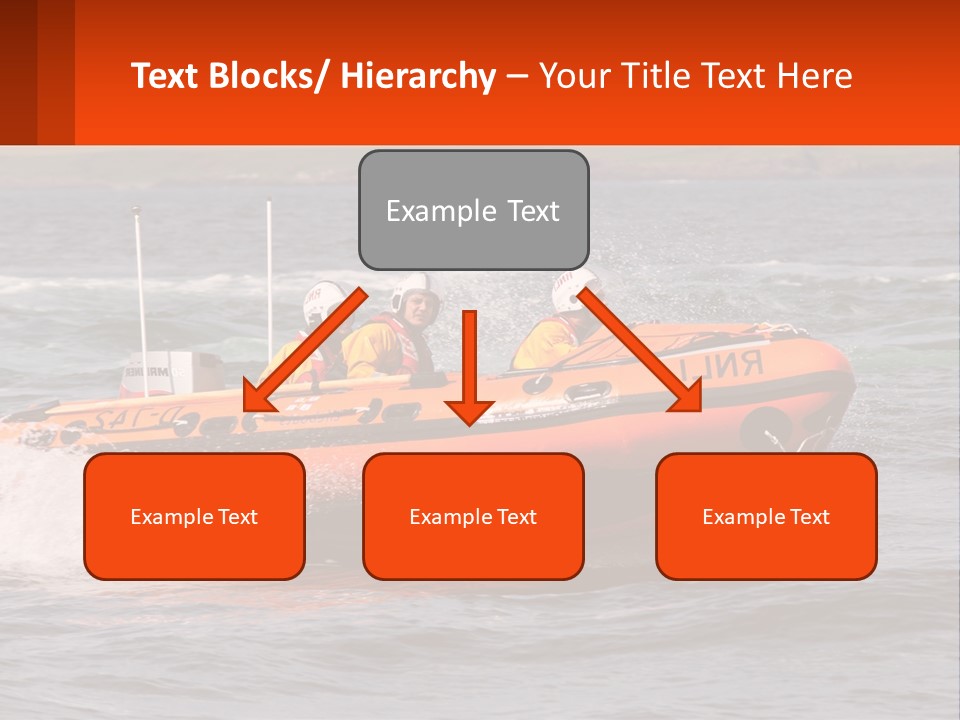 A Group Of People In An Inflatable Boat In The Water PowerPoint Template