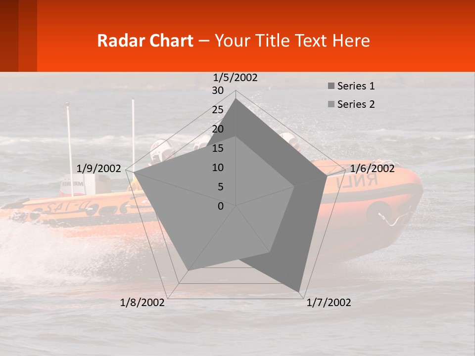 A Group Of People In An Inflatable Boat In The Water PowerPoint Template