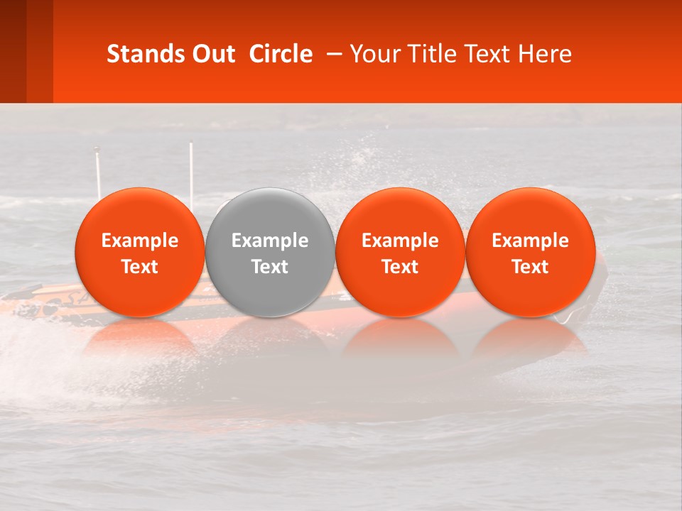 A Group Of People In An Inflatable Boat In The Water PowerPoint Template