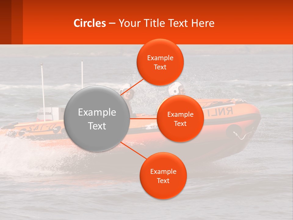 A Group Of People In An Inflatable Boat In The Water PowerPoint Template