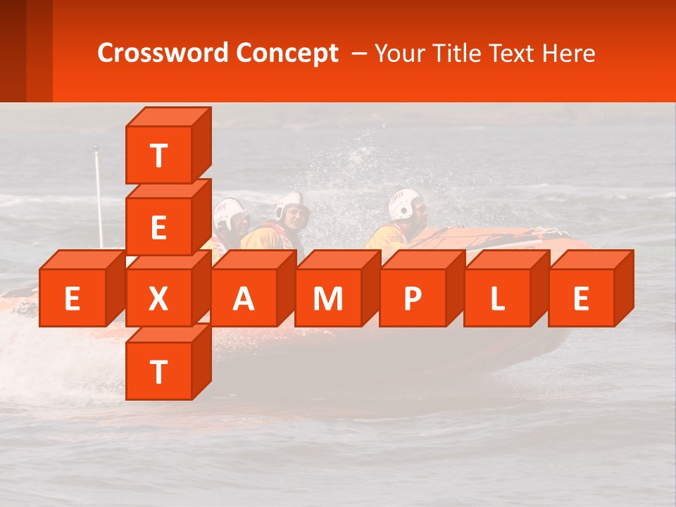 A Group Of People In An Inflatable Boat In The Water PowerPoint Template