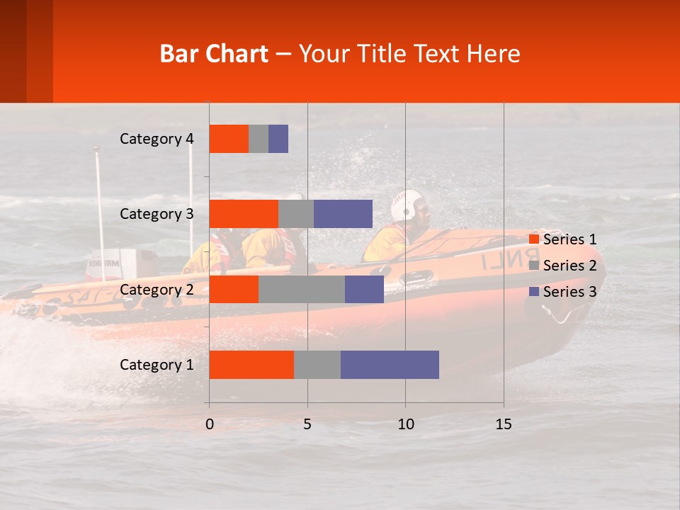A Group Of People In An Inflatable Boat In The Water PowerPoint Template