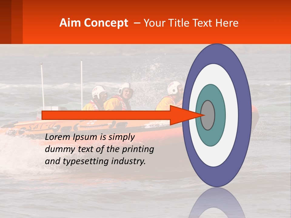 A Group Of People In An Inflatable Boat In The Water PowerPoint Template