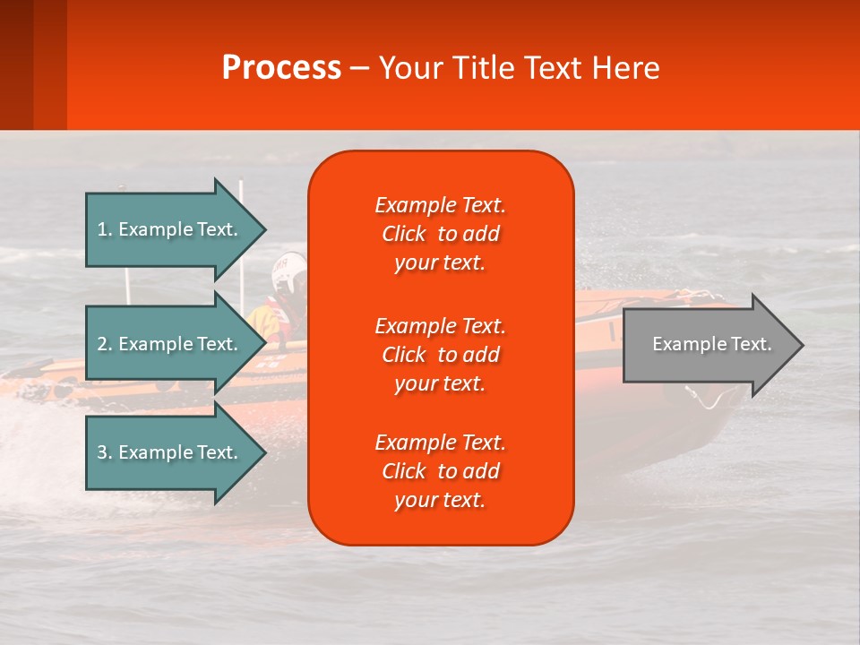 A Group Of People In An Inflatable Boat In The Water PowerPoint Template