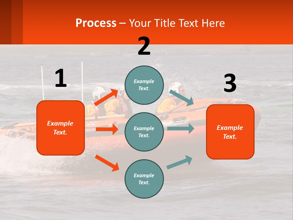 A Group Of People In An Inflatable Boat In The Water PowerPoint Template