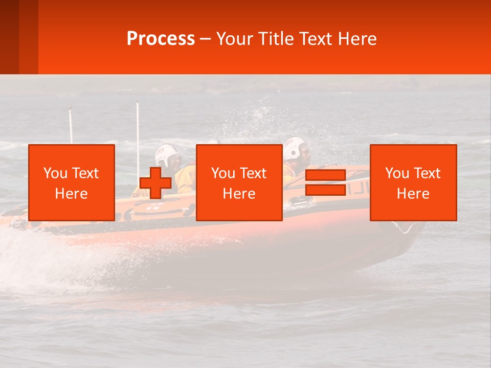 A Group Of People In An Inflatable Boat In The Water PowerPoint Template