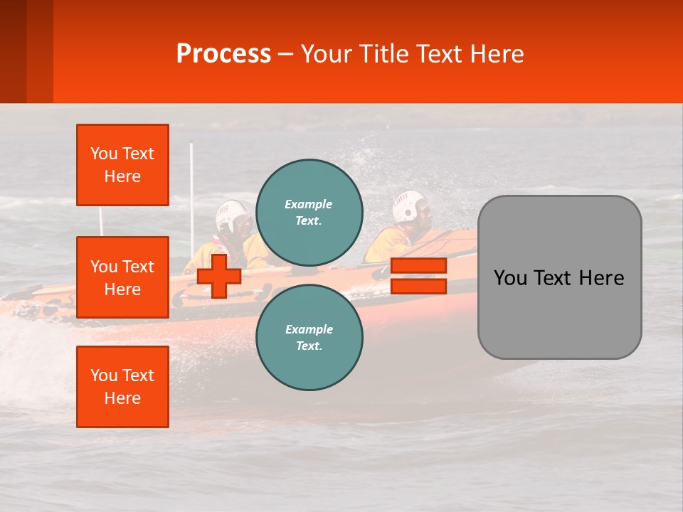 A Group Of People In An Inflatable Boat In The Water PowerPoint Template
