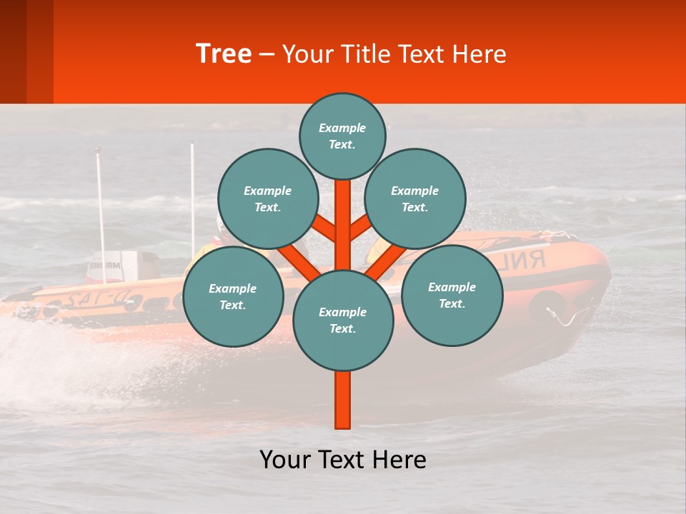 A Group Of People In An Inflatable Boat In The Water PowerPoint Template