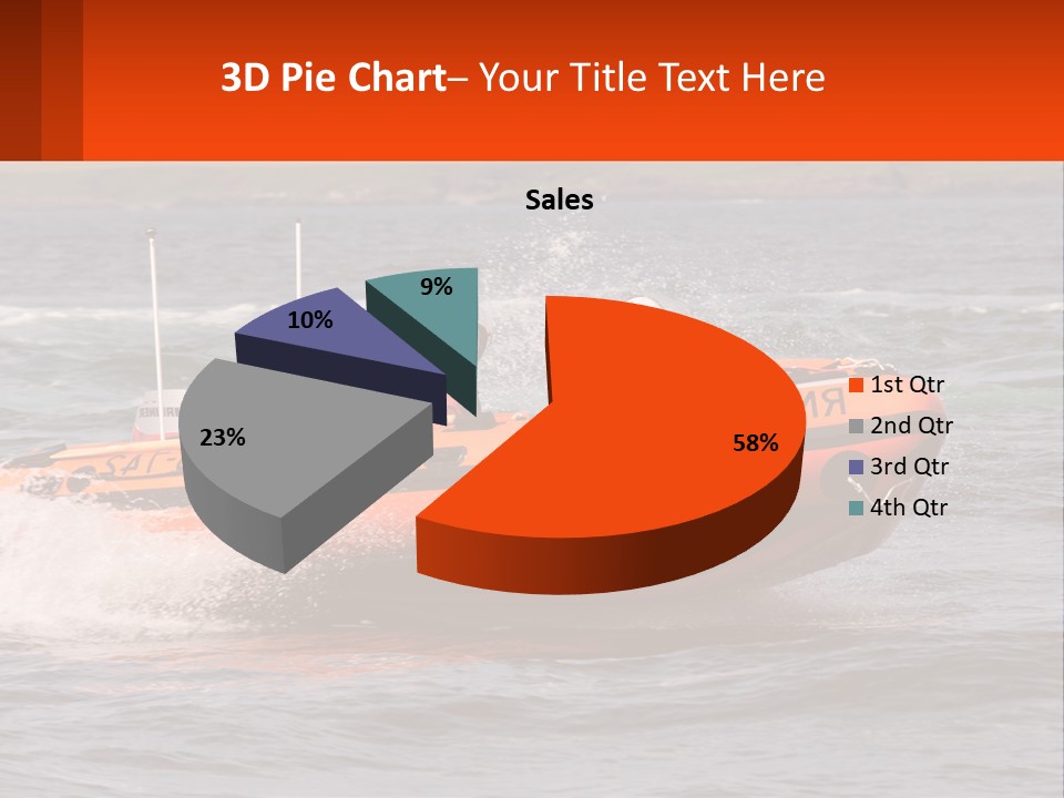 A Group Of People In An Inflatable Boat In The Water PowerPoint Template