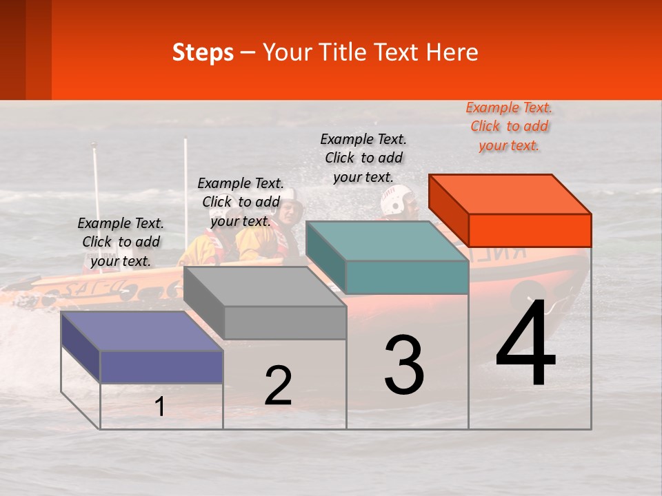 A Group Of People In An Inflatable Boat In The Water PowerPoint Template