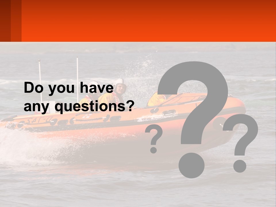 A Group Of People In An Inflatable Boat In The Water PowerPoint Template