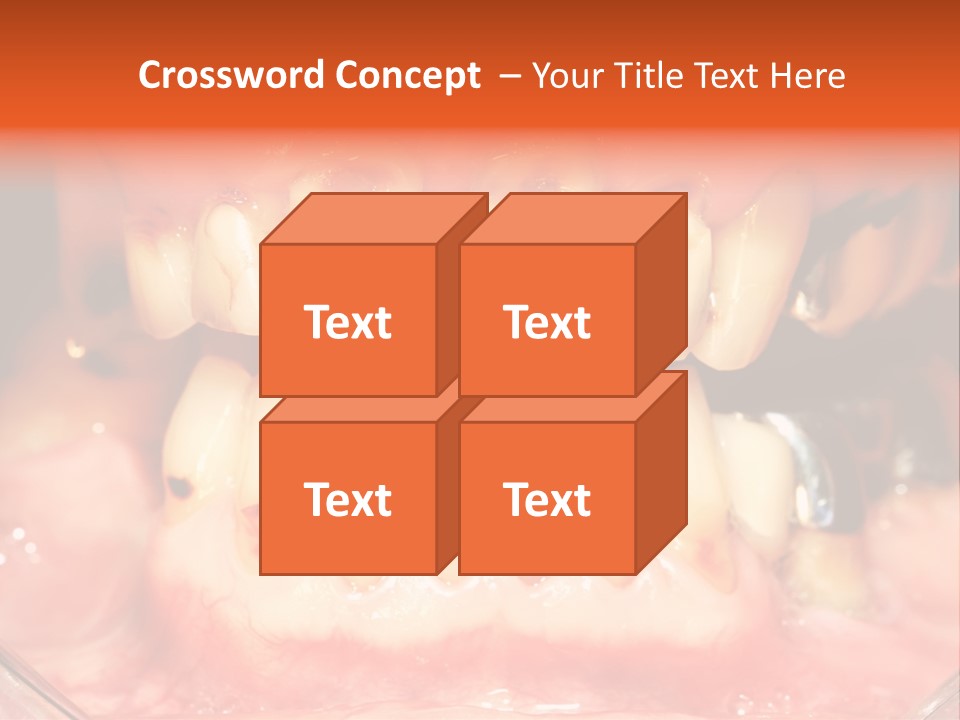 A Close Up Of A Person's Teeth With Gums PowerPoint Template