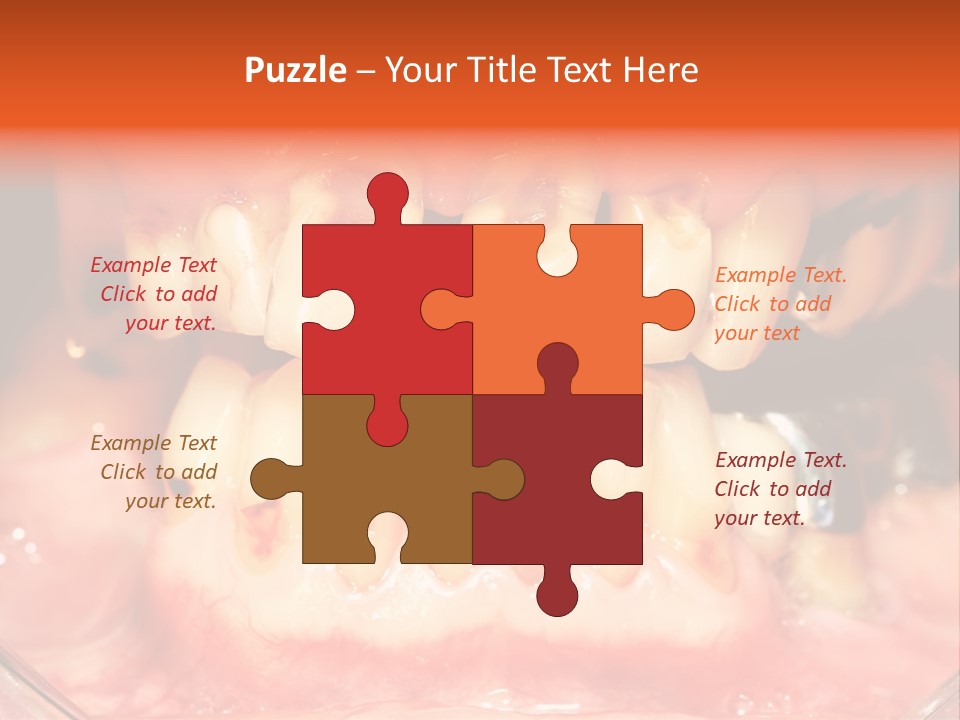 A Close Up Of A Person's Teeth With Gums PowerPoint Template