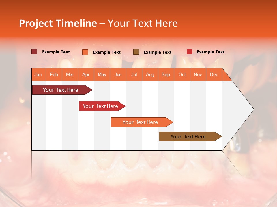 A Close Up Of A Person's Teeth With Gums PowerPoint Template
