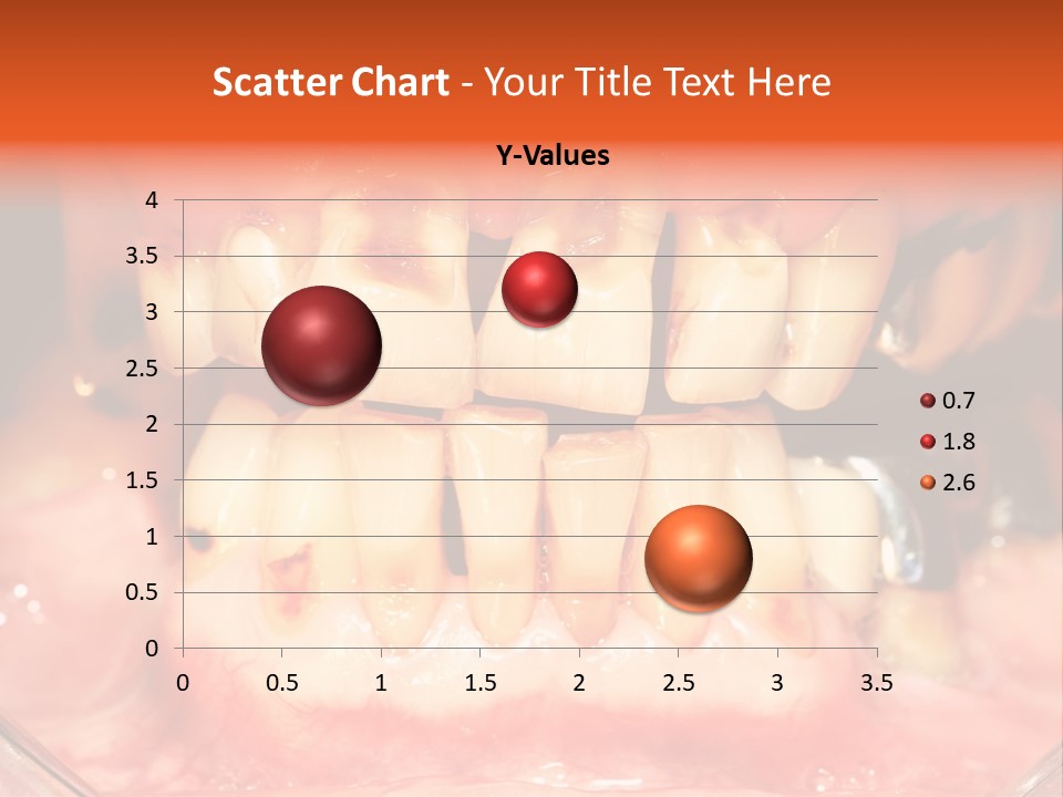 A Close Up Of A Person's Teeth With Gums PowerPoint Template
