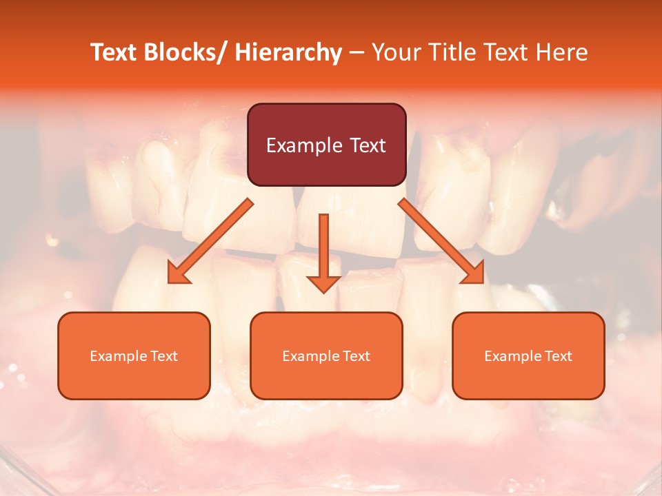 A Close Up Of A Person's Teeth With Gums PowerPoint Template