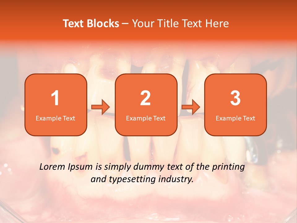 A Close Up Of A Person's Teeth With Gums PowerPoint Template