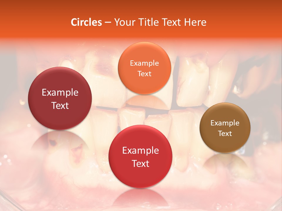 A Close Up Of A Person's Teeth With Gums PowerPoint Template