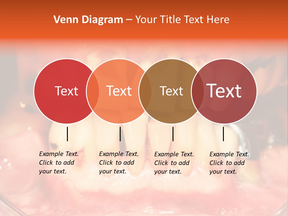 A Close Up Of A Person's Teeth With Gums PowerPoint Template