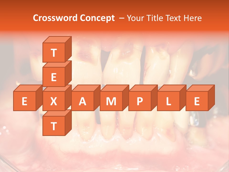 A Close Up Of A Person's Teeth With Gums PowerPoint Template