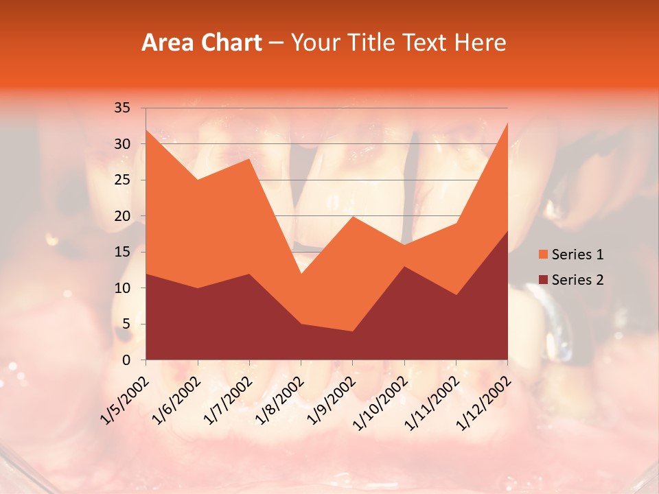 A Close Up Of A Person's Teeth With Gums PowerPoint Template