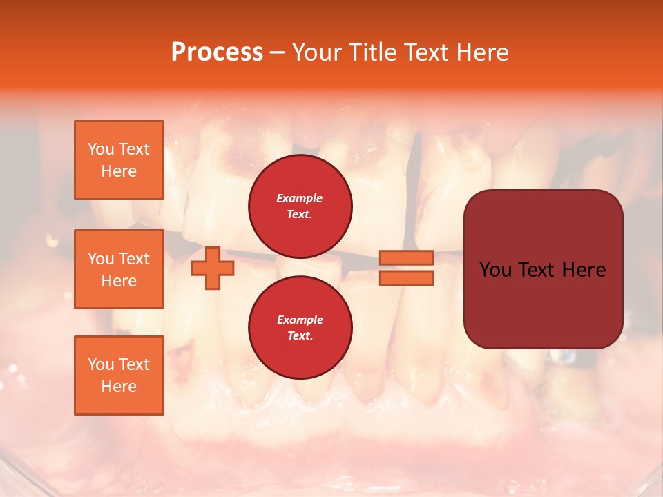 A Close Up Of A Person's Teeth With Gums PowerPoint Template