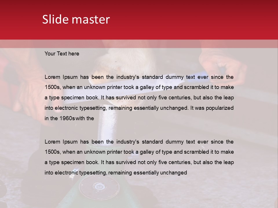 A Man Is Milking A Cow With A Pump PowerPoint Template