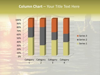 A Group Of People Splashing In The Water At Sunset PowerPoint Template