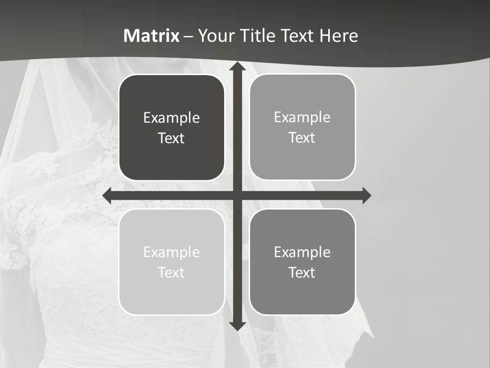 A Woman In A Wedding Dress With A Veil On Her Head PowerPoint Template