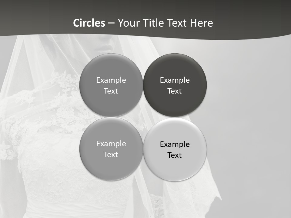 A Woman In A Wedding Dress With A Veil On Her Head PowerPoint Template