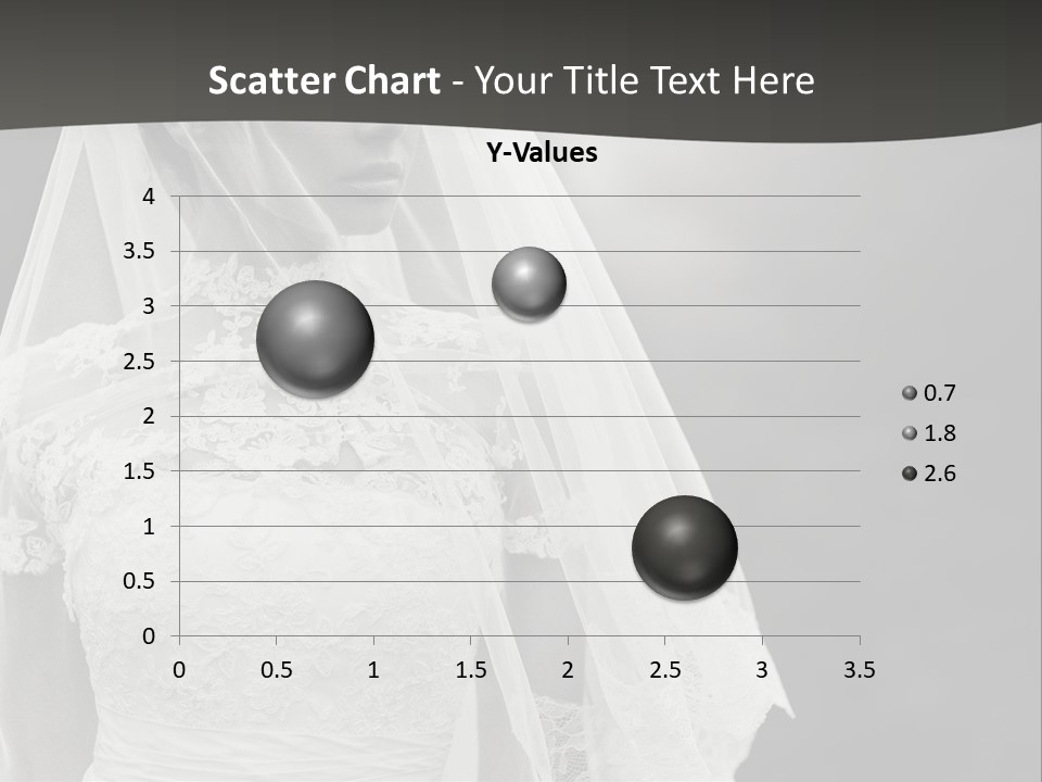A Woman In A Wedding Dress With A Veil On Her Head PowerPoint Template