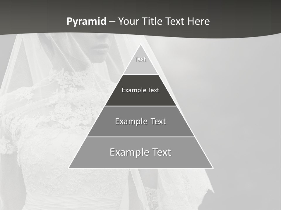 A Woman In A Wedding Dress With A Veil On Her Head PowerPoint Template