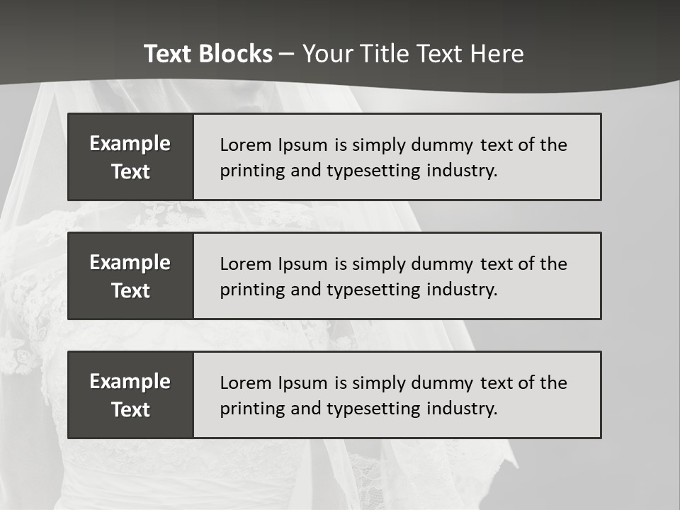 A Woman In A Wedding Dress With A Veil On Her Head PowerPoint Template
