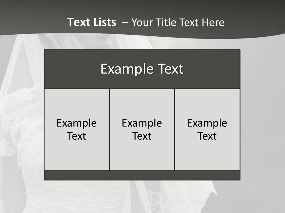 A Woman In A Wedding Dress With A Veil On Her Head PowerPoint Template
