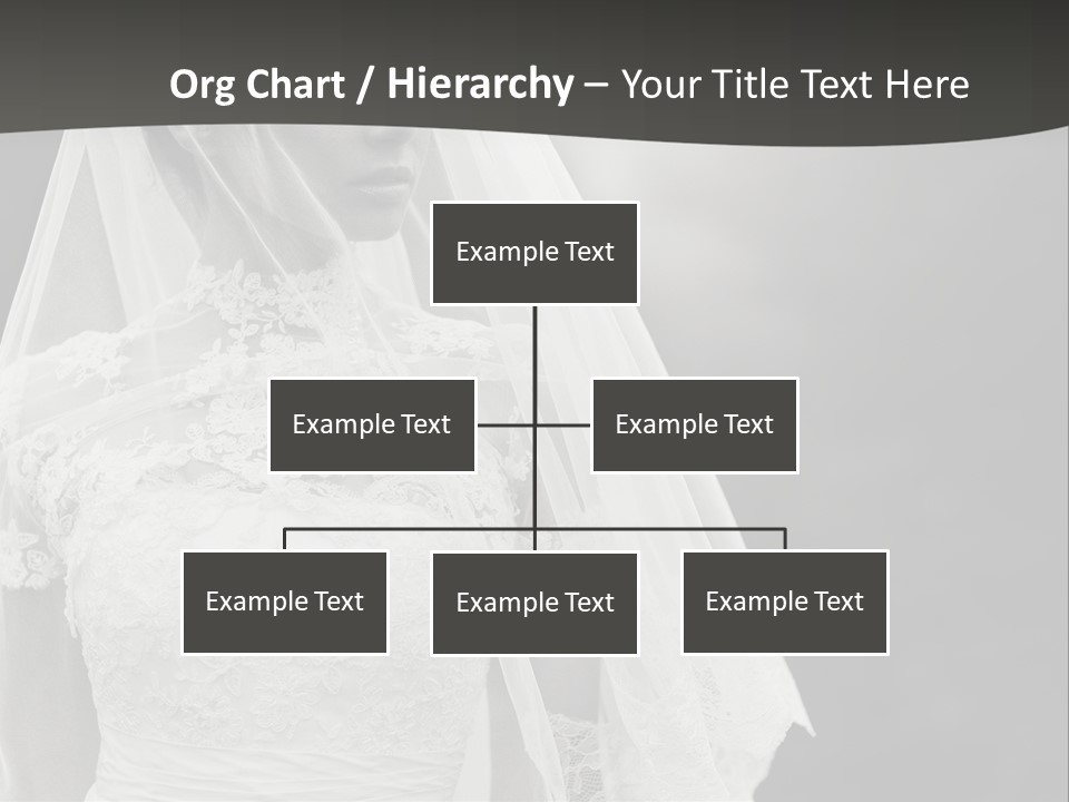 A Woman In A Wedding Dress With A Veil On Her Head PowerPoint Template
