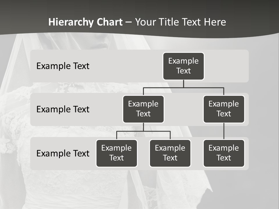 A Woman In A Wedding Dress With A Veil On Her Head PowerPoint Template